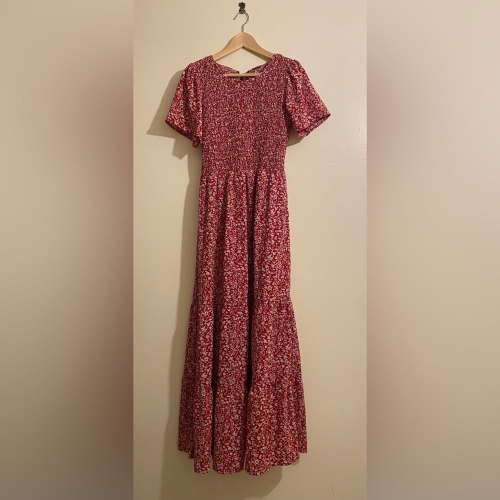 KRANDA Floral Red Maxi Dress. Size S